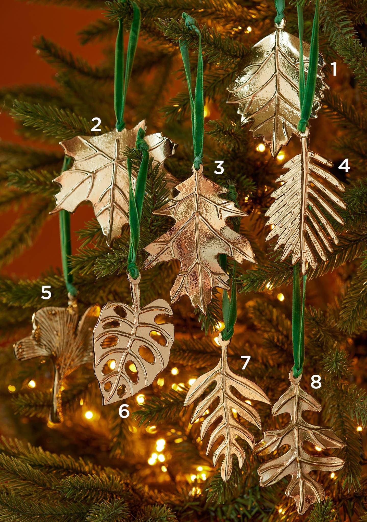 Gold Metal Botanical Leaf Decoration - All Good Things