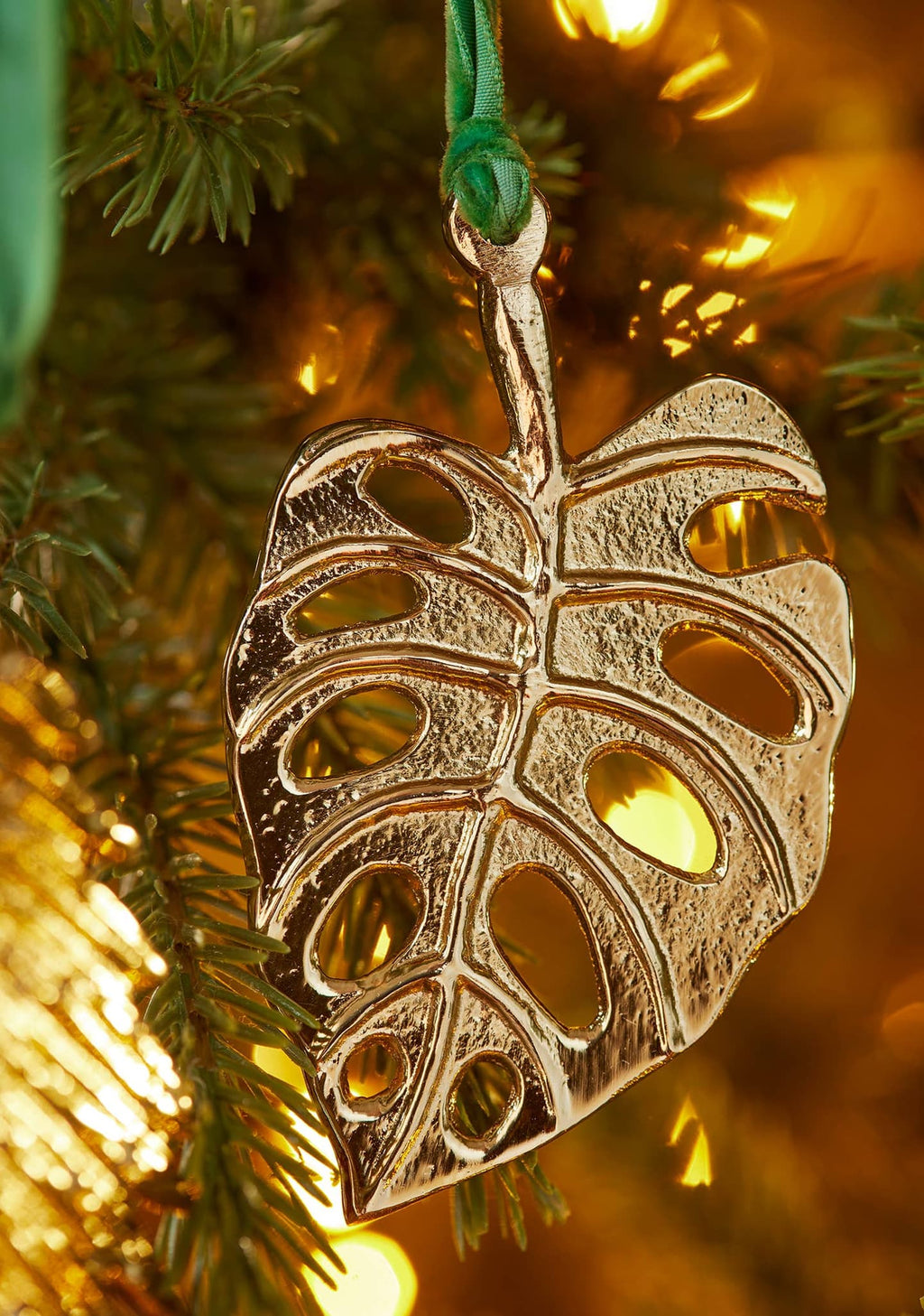 Gold Metal Botanical Leaf Decoration - All Good Things