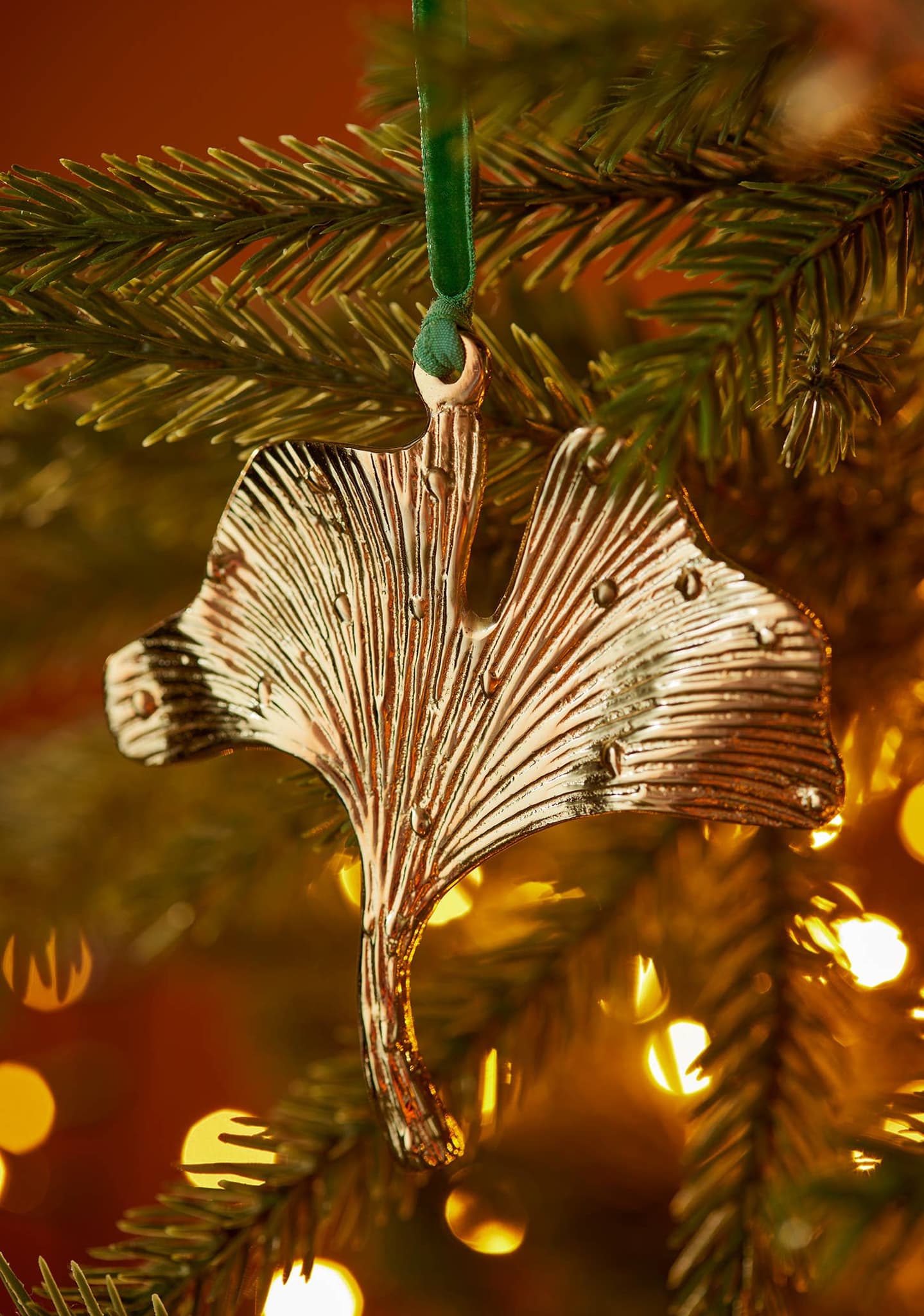 Gold Metal Botanical Leaf Decoration - All Good Things