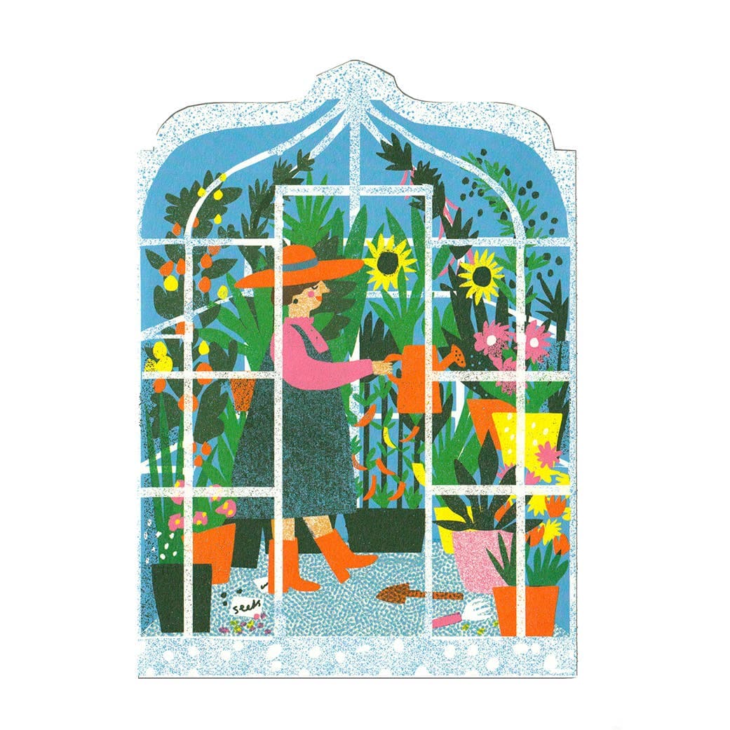 Greenhouse Die Cut Card - All Good Things