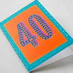 Greetings Card - Happy 40th Birthday - Orange - All Good Things