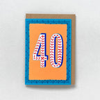 Greetings Card - Happy 40th Birthday Yellow - All Good Things