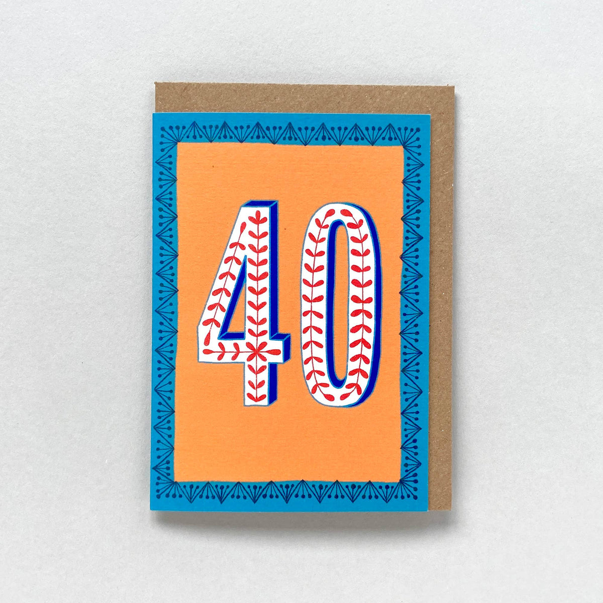 Greetings Card - Happy 40th Birthday Yellow - All Good Things