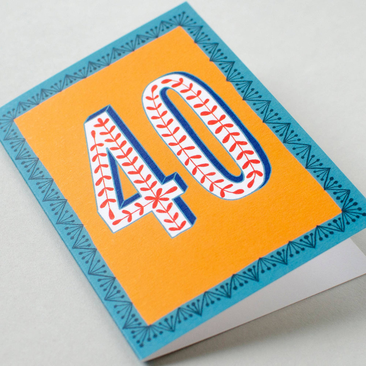 Greetings Card - Happy 40th Birthday Yellow - All Good Things