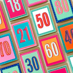 Greetings Card - Happy 50th Birthday - White - All Good Things