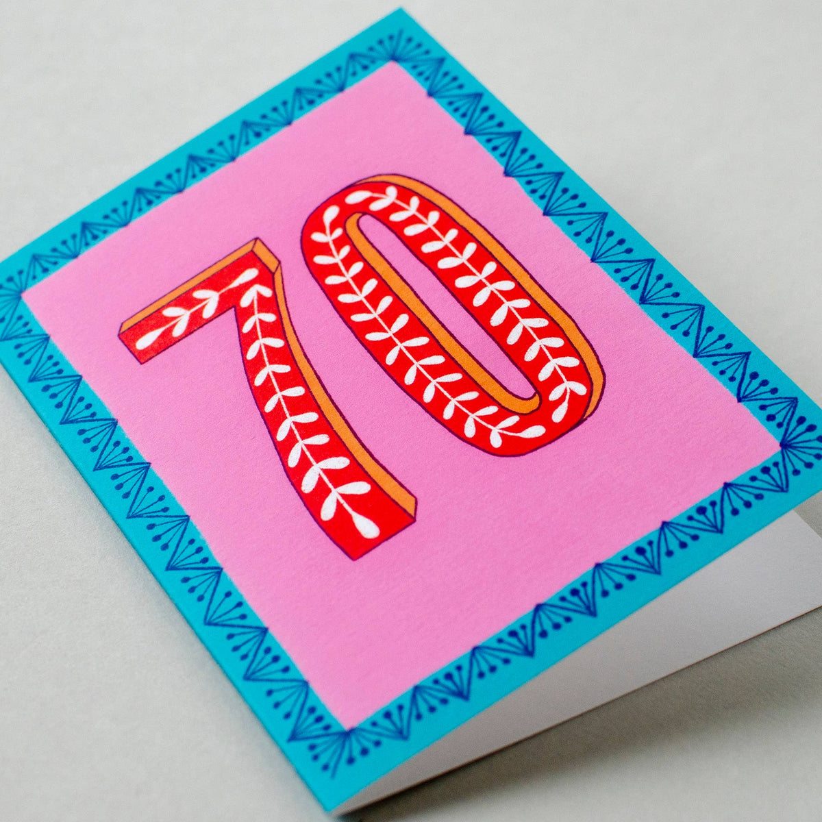 Greetings Card - Happy 70th Birthday Pink - All Good Things