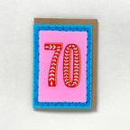 Greetings Card - Happy 70th Birthday Pink - All Good Things
