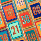 Greetings Card - Happy 80th Birthday Blue & Yellow - All Good Things