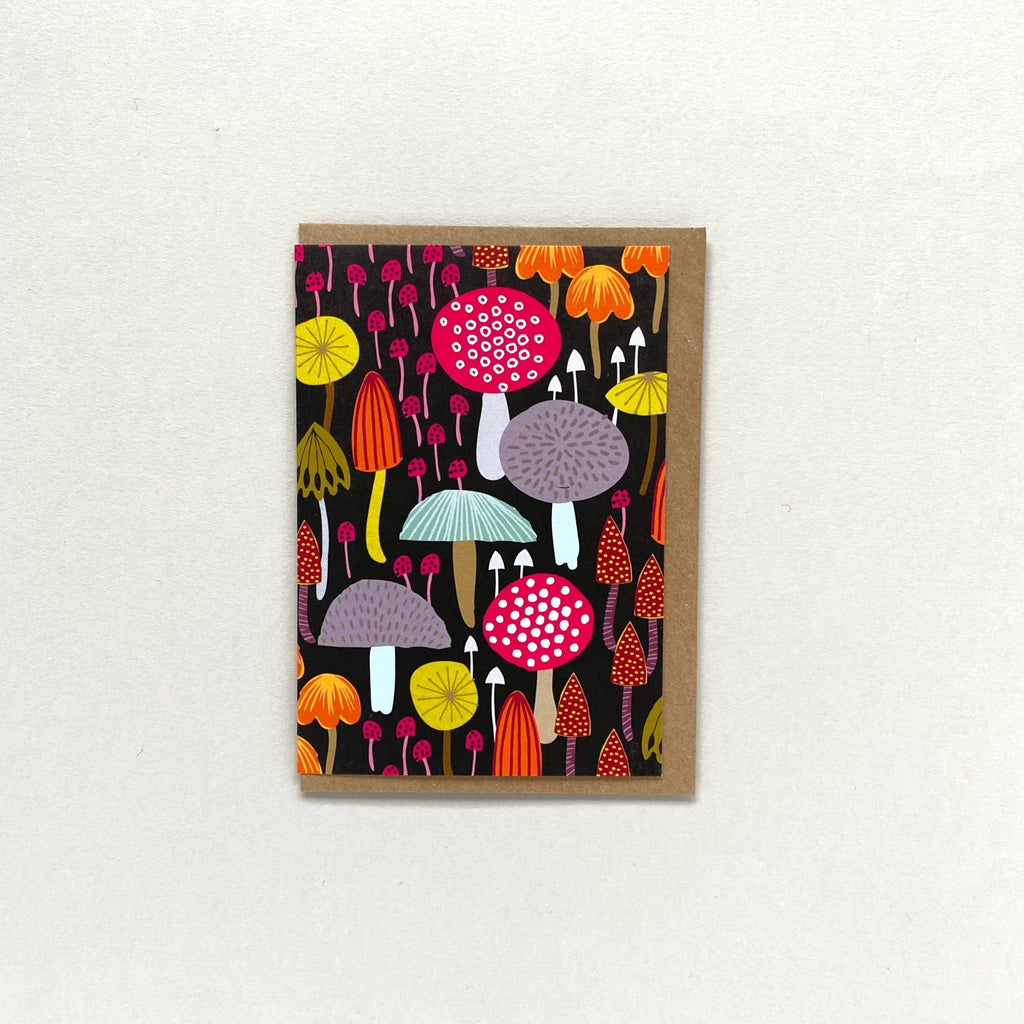 Greetings card - toadstool & mushroom - All Good Things