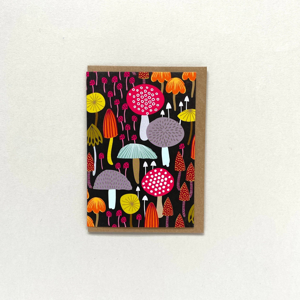 Greetings card - toadstool & mushroom - All Good Things