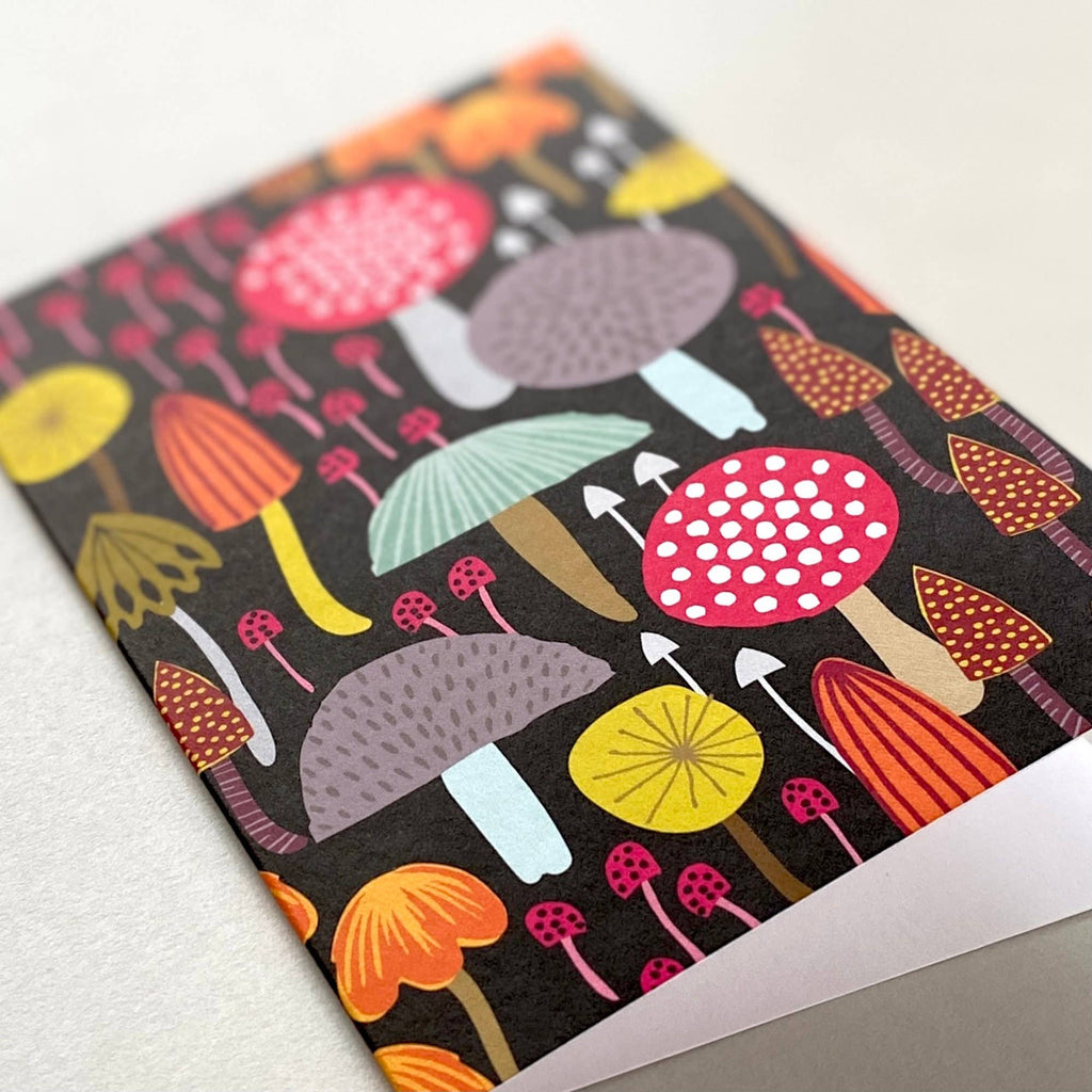 Greetings card - toadstool & mushroom - All Good Things