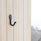 Hammered Round Plate Single Hook - W25mm x H45mm - Black - All Good Things