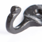 Hammered Round Plate Single Hook - W25mm x H45mm - Black - All Good Things