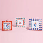 Hand-painted Ceramic Photo Frame | Red Scallop - All Good Things