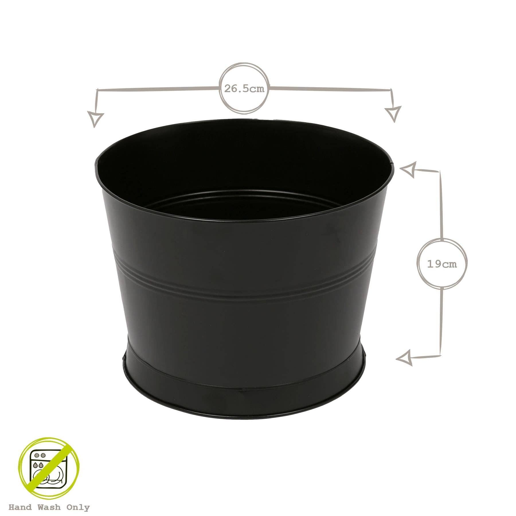 Handmade Galvanized Iron Ice Bucket - 26.5cm - By Rink Drink: Silver - All Good Things