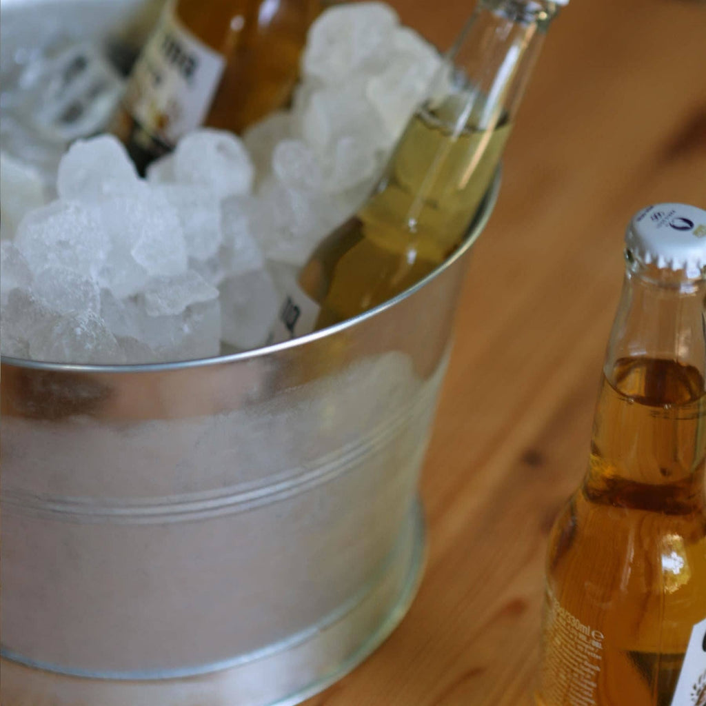 Handmade Galvanized Iron Ice Bucket - 26.5cm - By Rink Drink: Silver - All Good Things