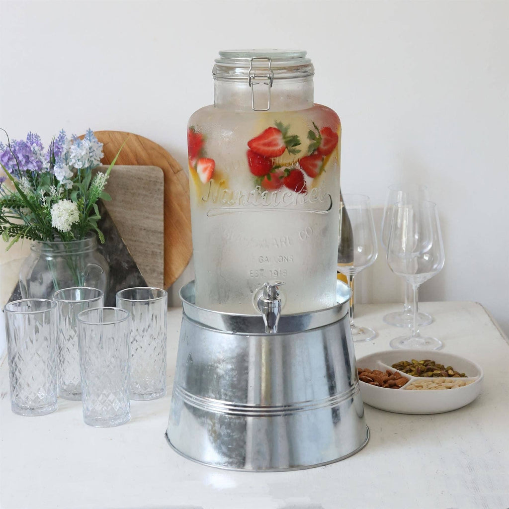 Handmade Galvanized Iron Ice Bucket - 26.5cm - By Rink Drink: Silver - All Good Things