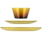Handmade Small Amber Glass Bowl - All Good Things