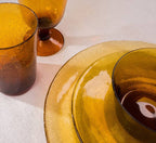 Handmade Small Amber Glass Bowl - All Good Things