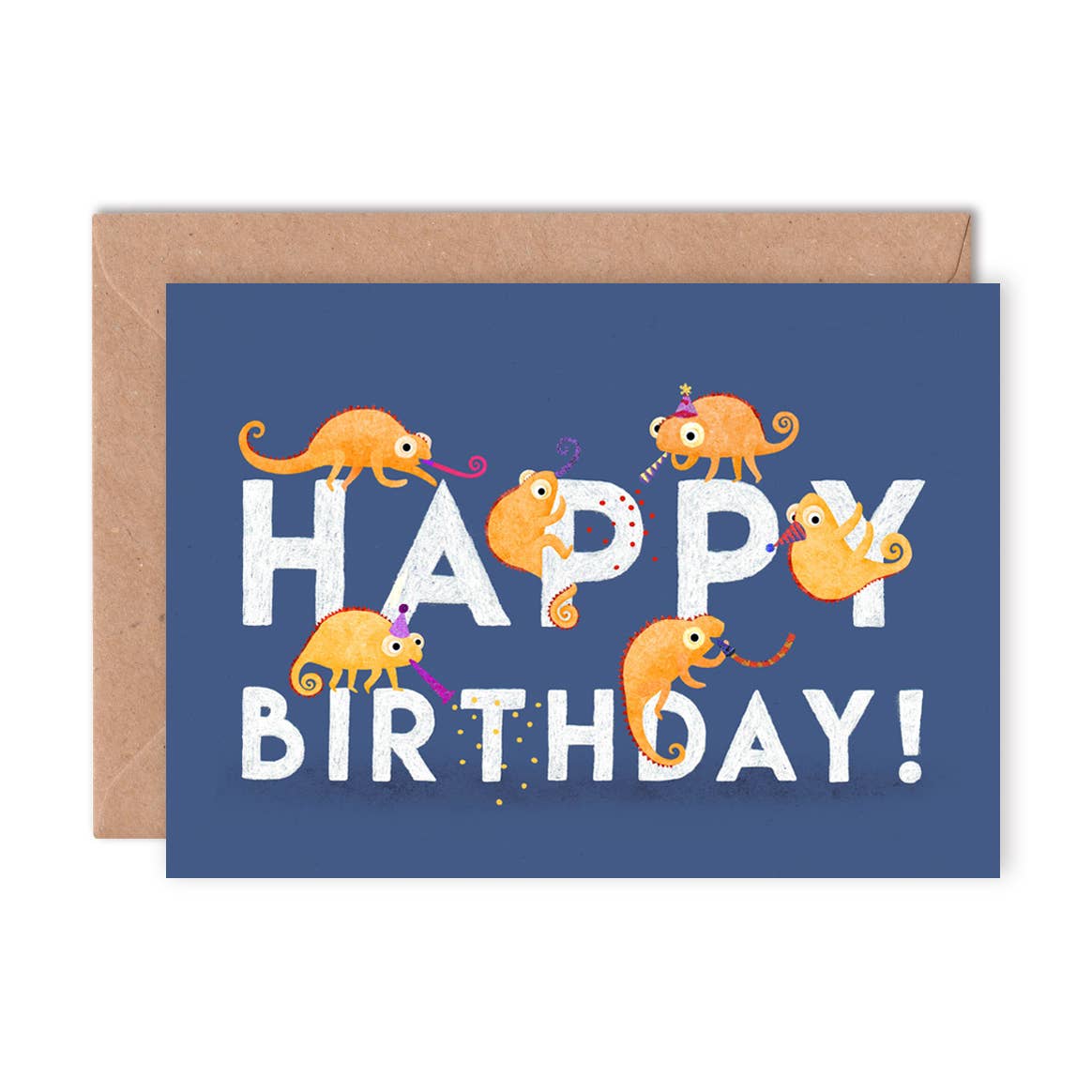 Happy Birthday Chameleon Greeting Card |Animal Birthday Card - All Good Things