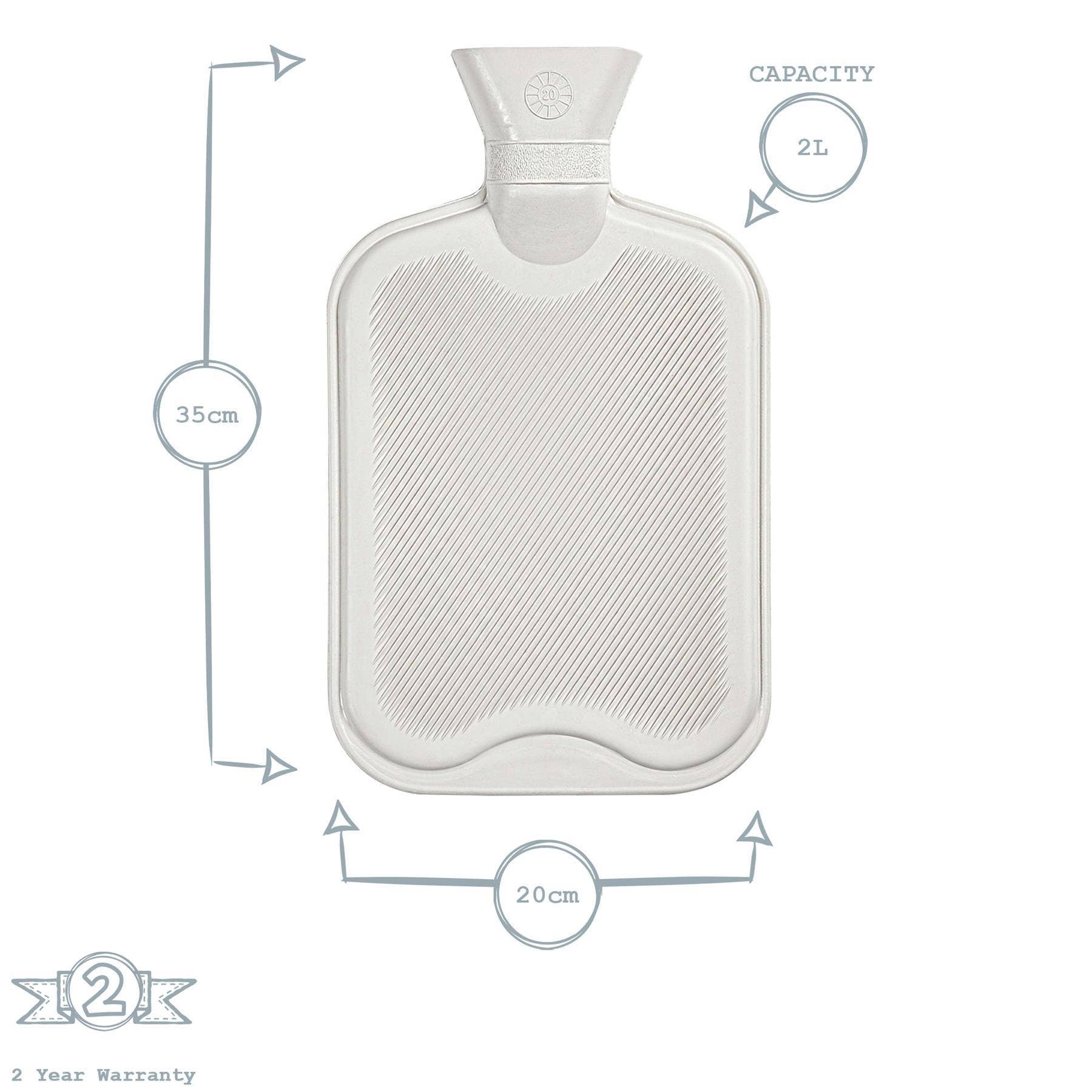 Harbour Housewares Hot Water Bottle - 2 Litres - Cream - All Good Things