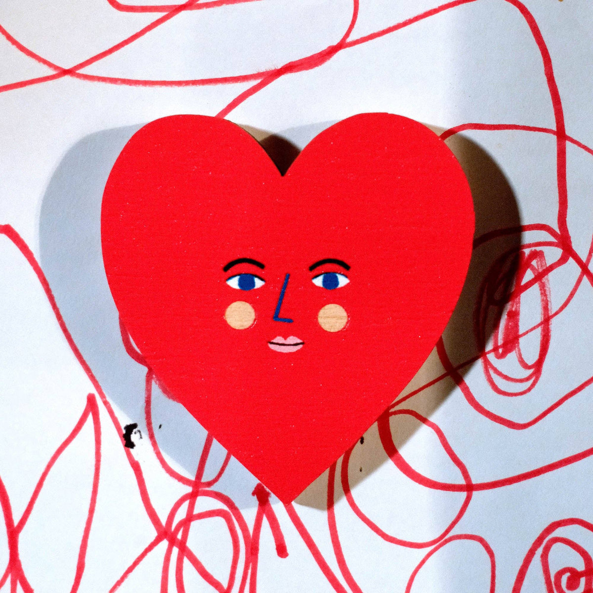 Heart Printed Wooden Fridge Magnet - All Good Things