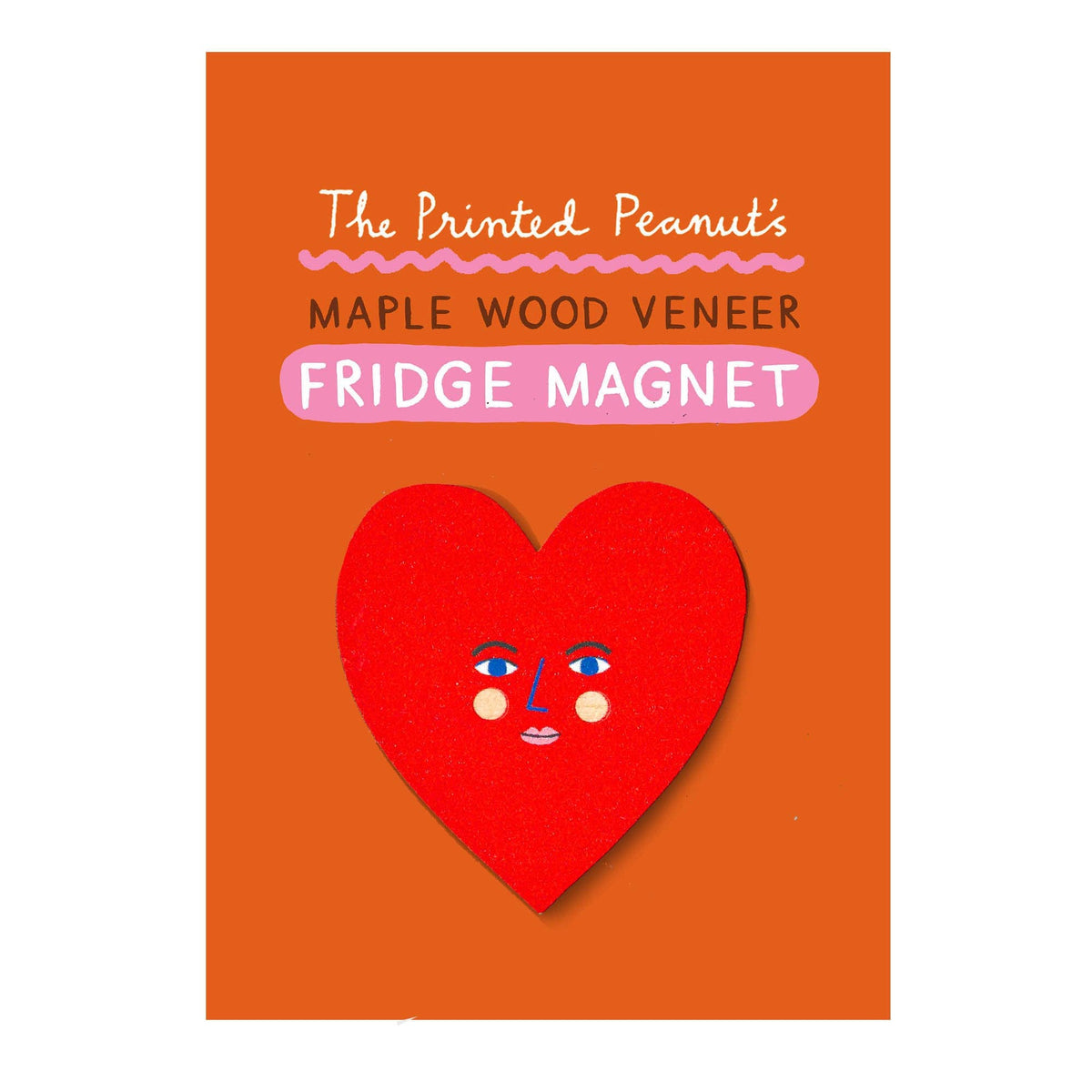 Heart Printed Wooden Fridge Magnet - All Good Things