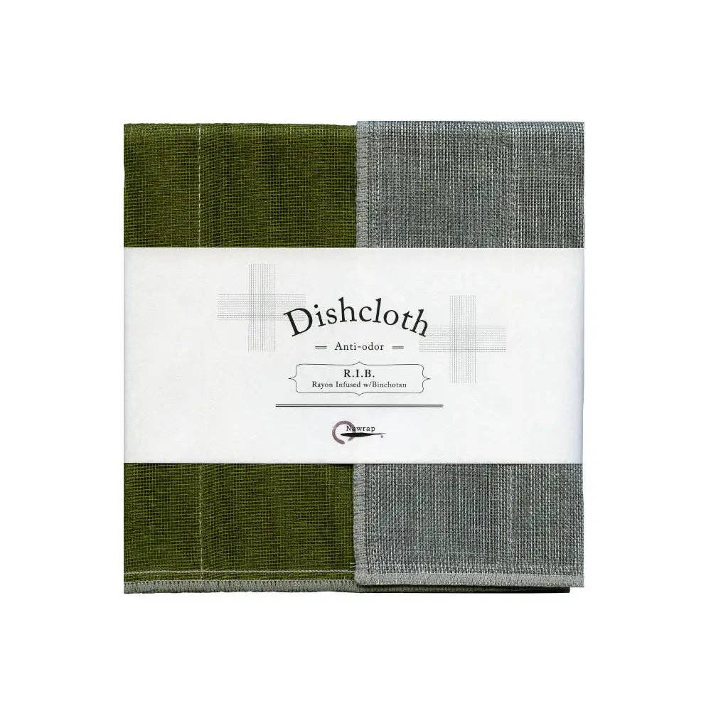 High Absorbency Anti - Odor Dishcloths - Moss Green - All Good Things