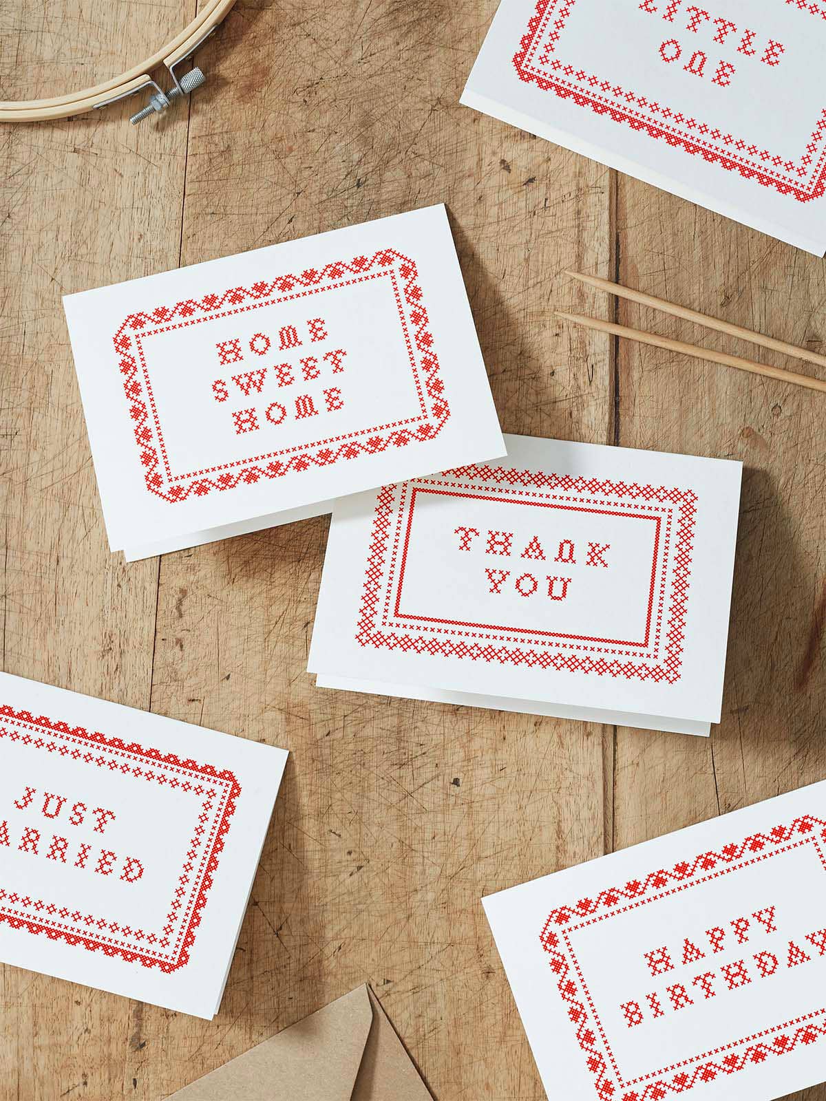 Home Sweet Home Cross Stitch Card | New Home | Housewarming: No (Naked) - All Good Things