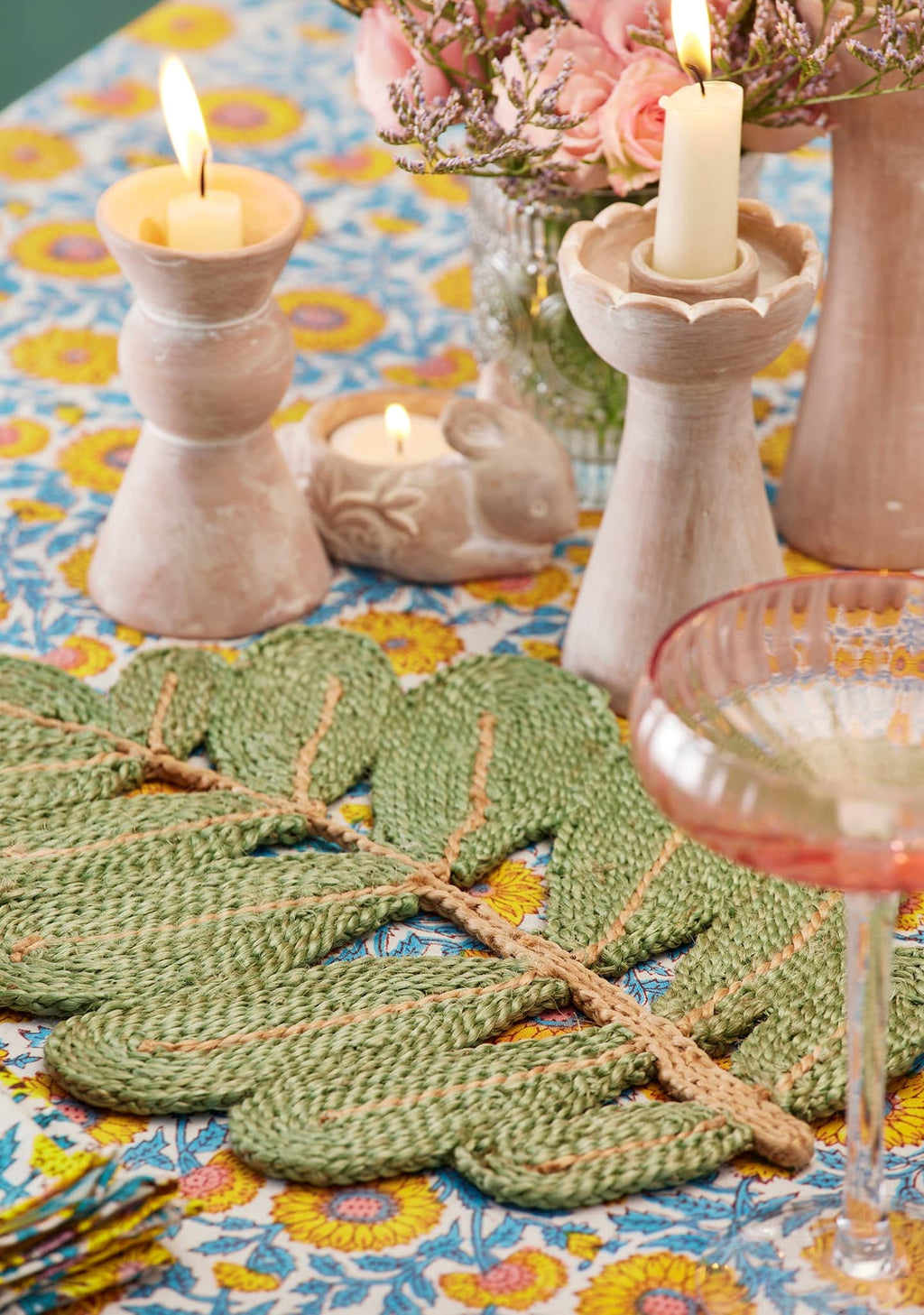 Jute Leaf Placemat Table Centre - All Good Things