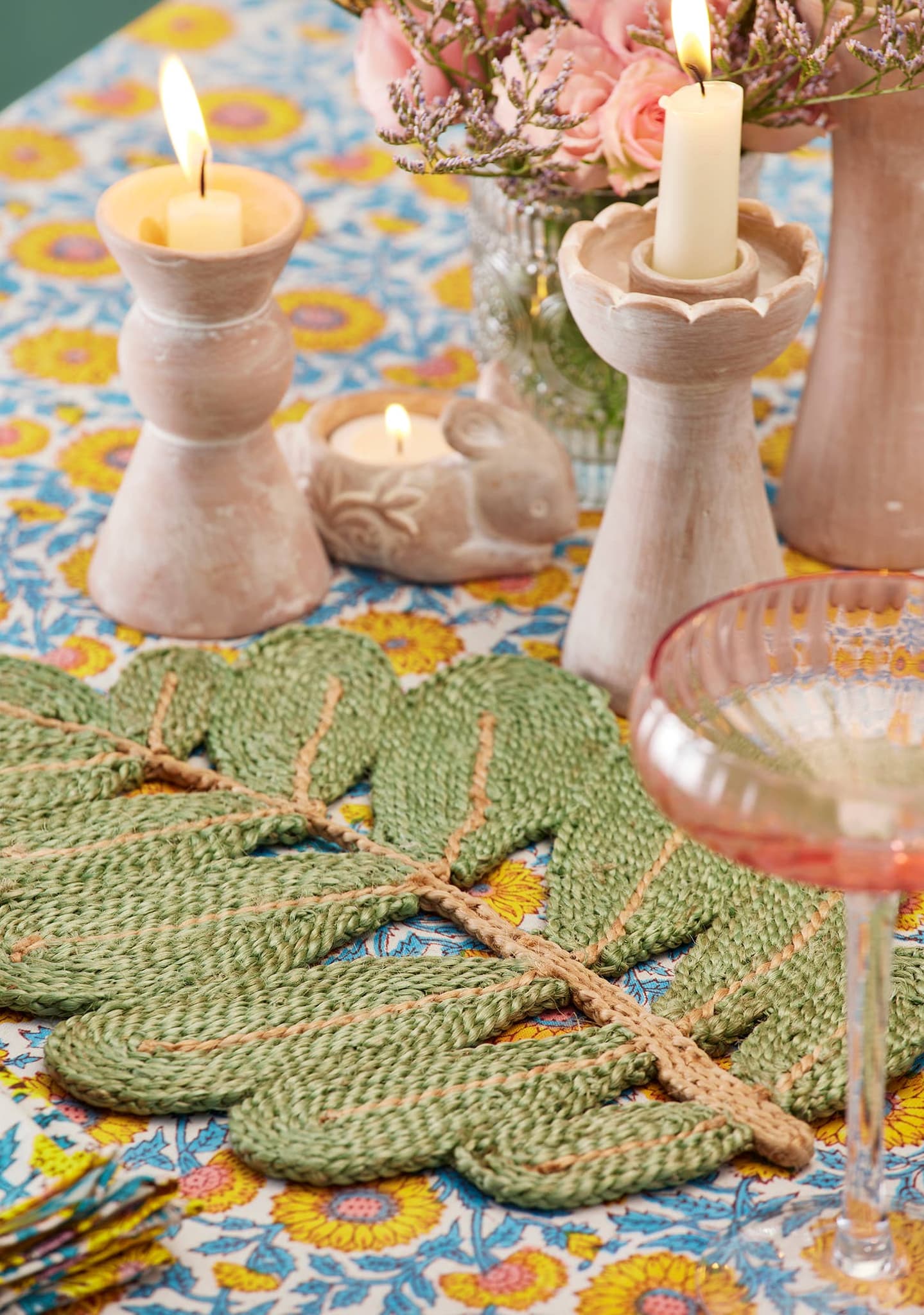 Jute Leaf Placemat Table Centre - All Good Things