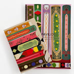 Library Patterned Book A6 Buckram Foiled Notebook - All Good Things