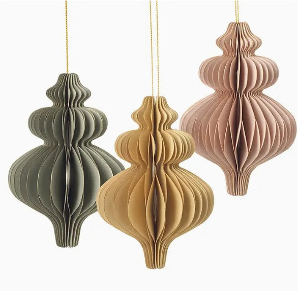 Honeycomb Paper Magnetic Bauble Decoration