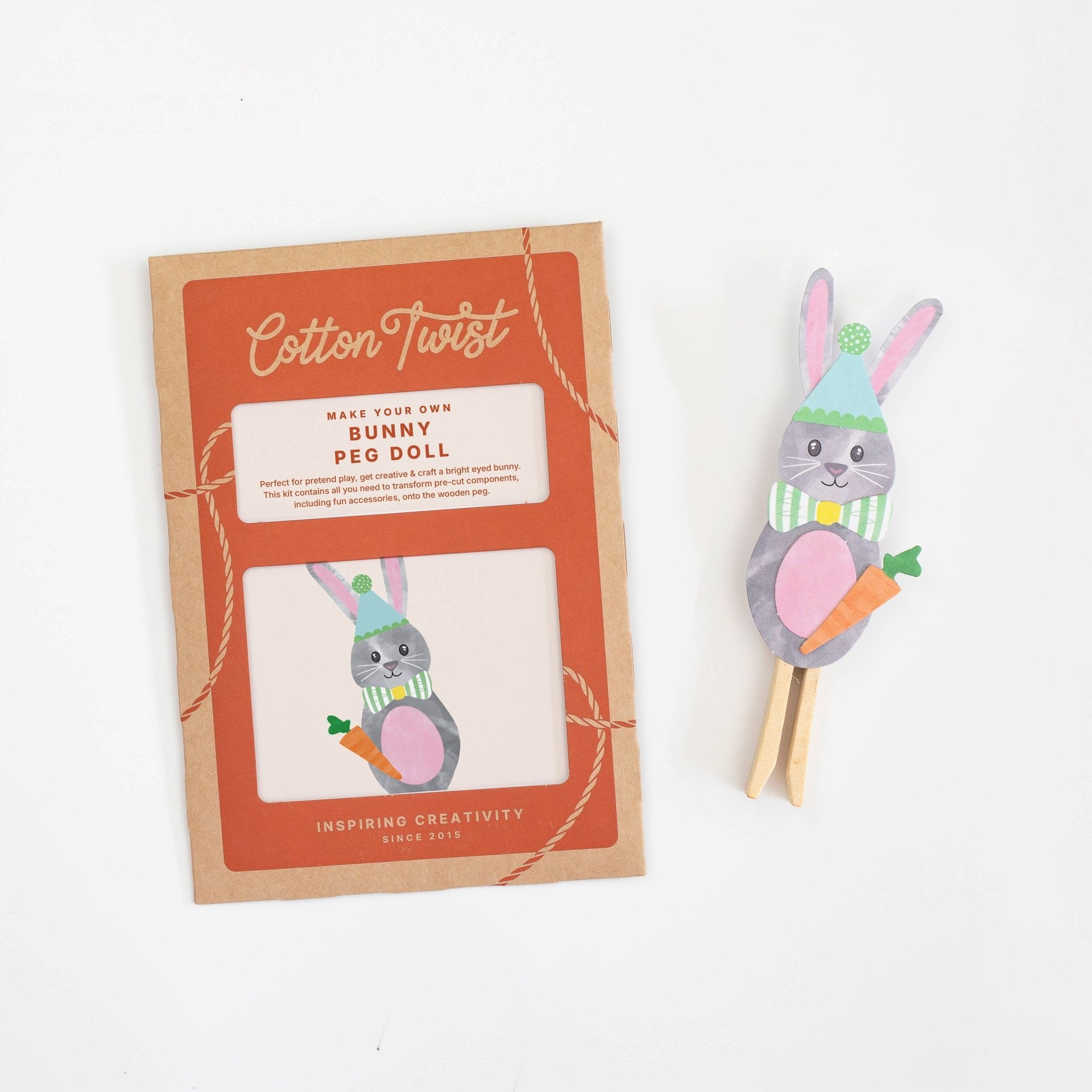 Make Your Own Bunny Peg Doll Kit - All Good Things