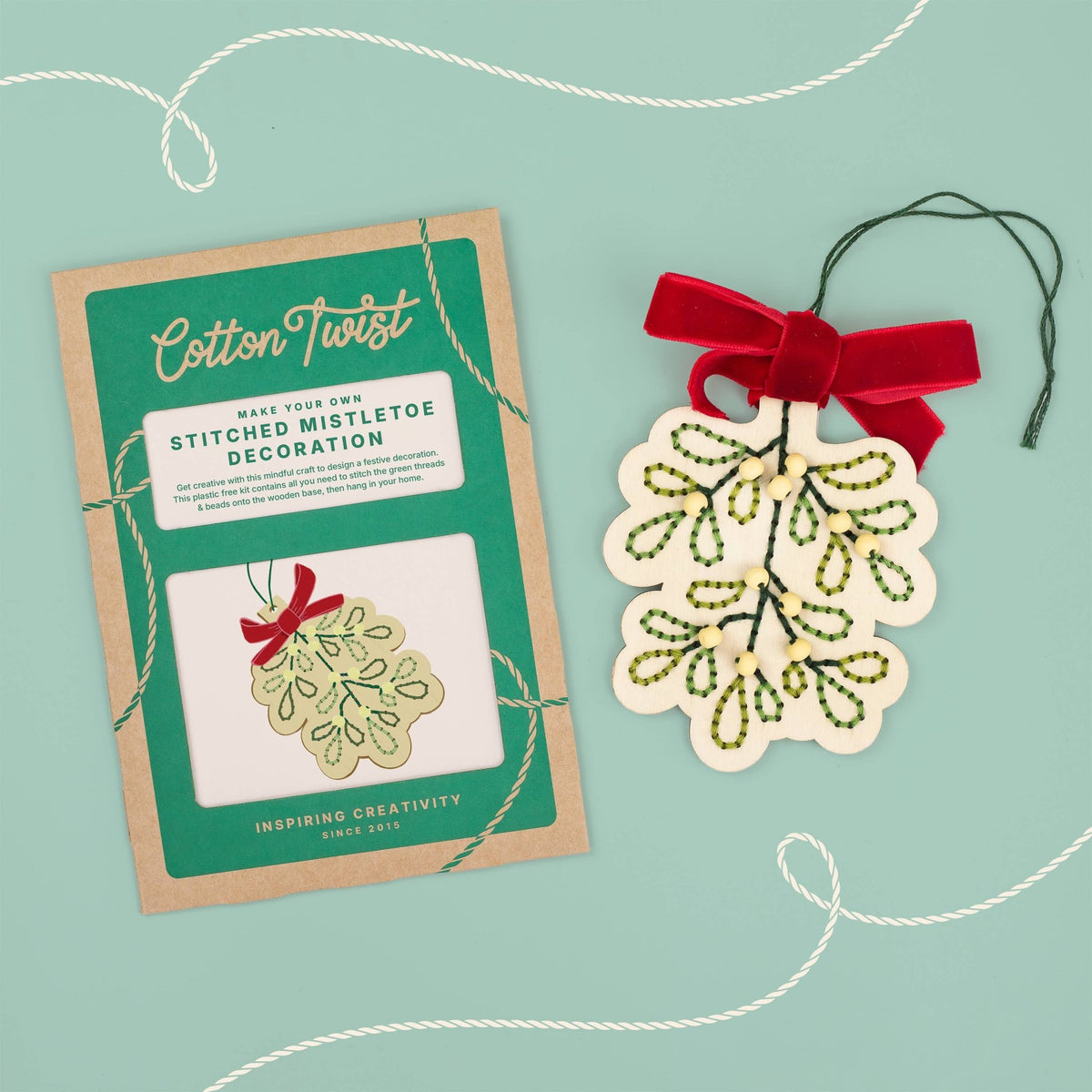 Make Your Own Stitched Mistletoe Decoration - All Good Things