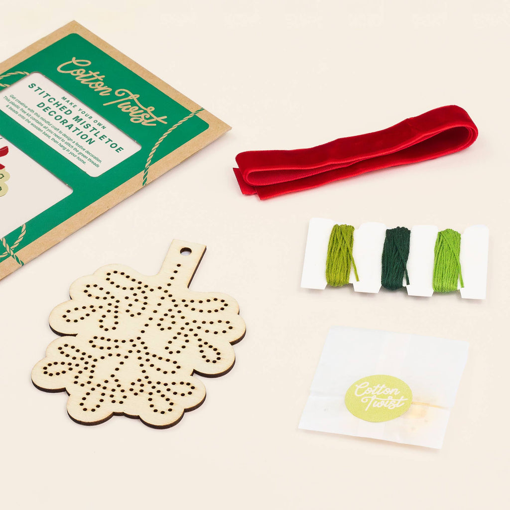 Make Your Own Stitched Mistletoe Decoration - All Good Things