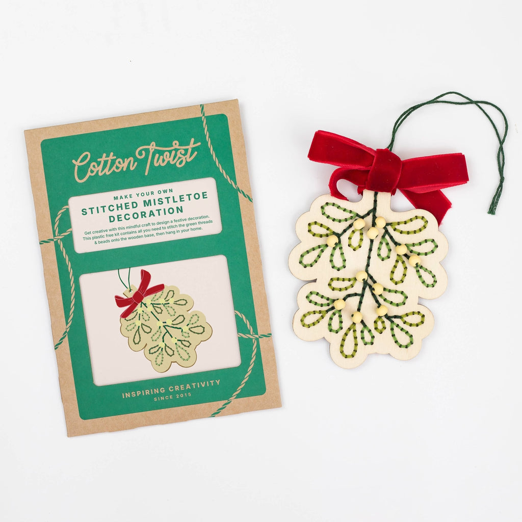 Make Your Own Stitched Mistletoe Decoration - All Good Things