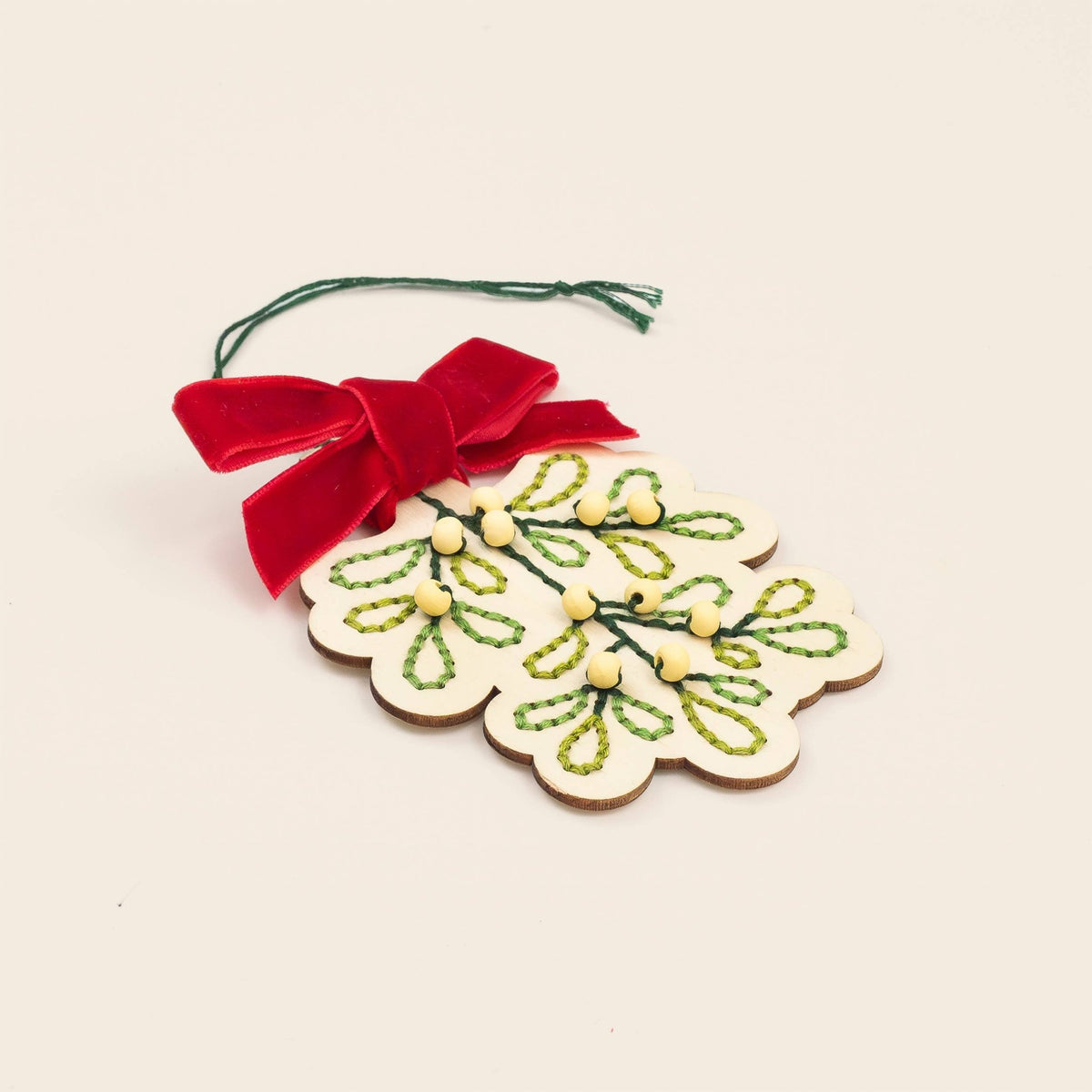 Make Your Own Stitched Mistletoe Decoration - All Good Things