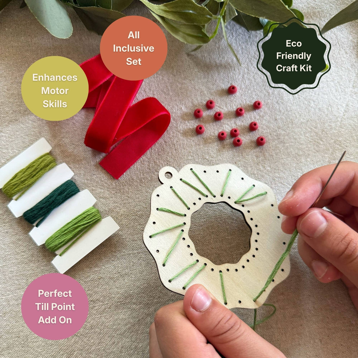 Make Your Own Stitched Wreath Decoration - All Good Things