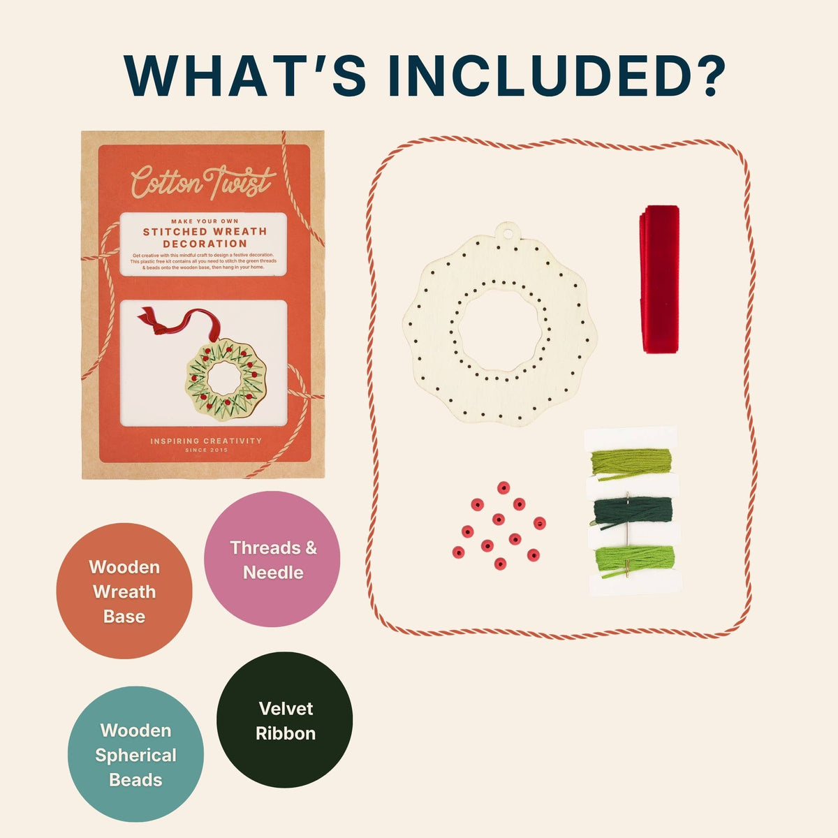 Make Your Own Stitched Wreath Decoration - All Good Things