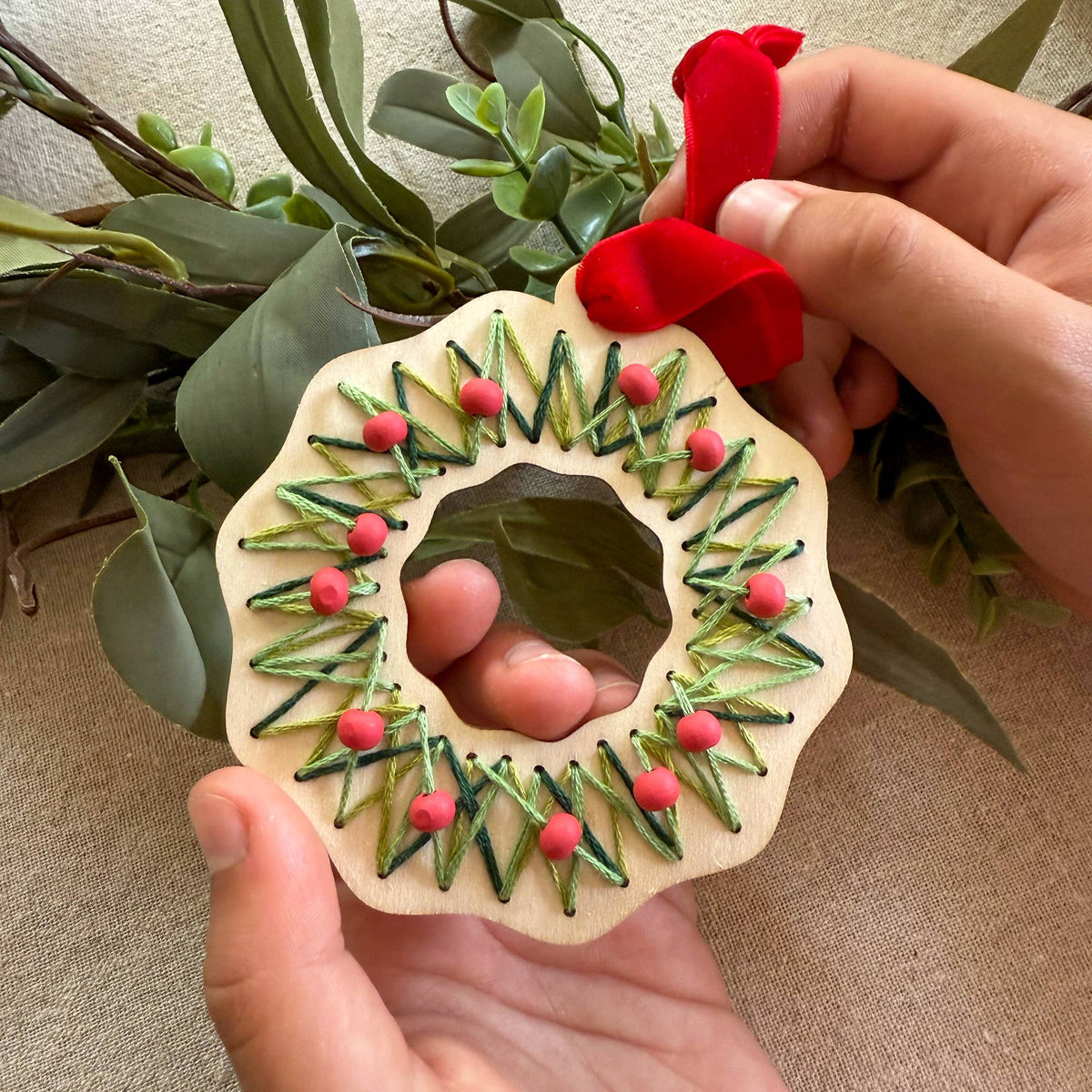Make Your Own Stitched Wreath Decoration - All Good Things
