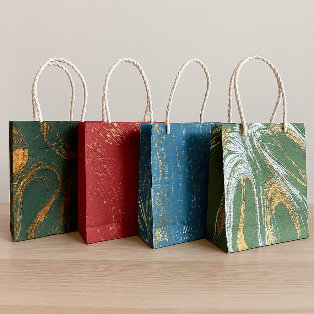 Mulberry Paper Gift Bag, 15x19x5.5cm, Single: Assorted Luxe Pattern - All Good Things