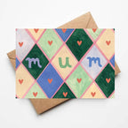 'MUM' Hearts and Chequered Card - All Good Things