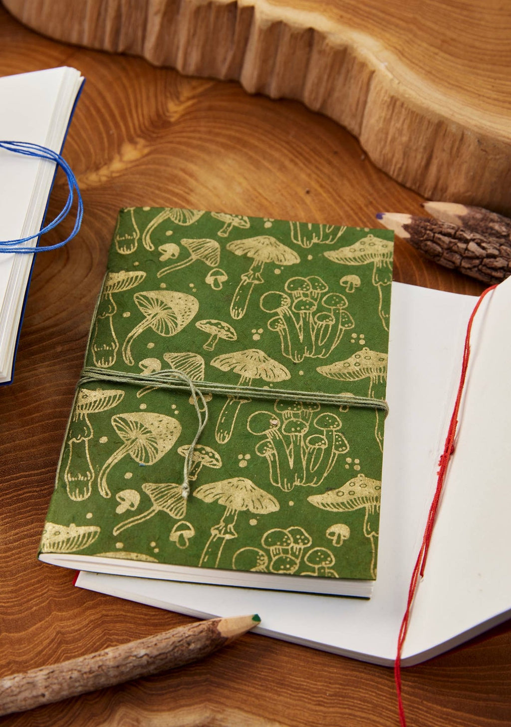 Mushroom Print Lokta Paper Notebook A6 - All Good Things