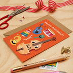 Music Faces Birthday Card | Music Themed Greeting Card - All Good Things