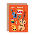 Music Faces Birthday Card | Music Themed Greeting Card - All Good Things