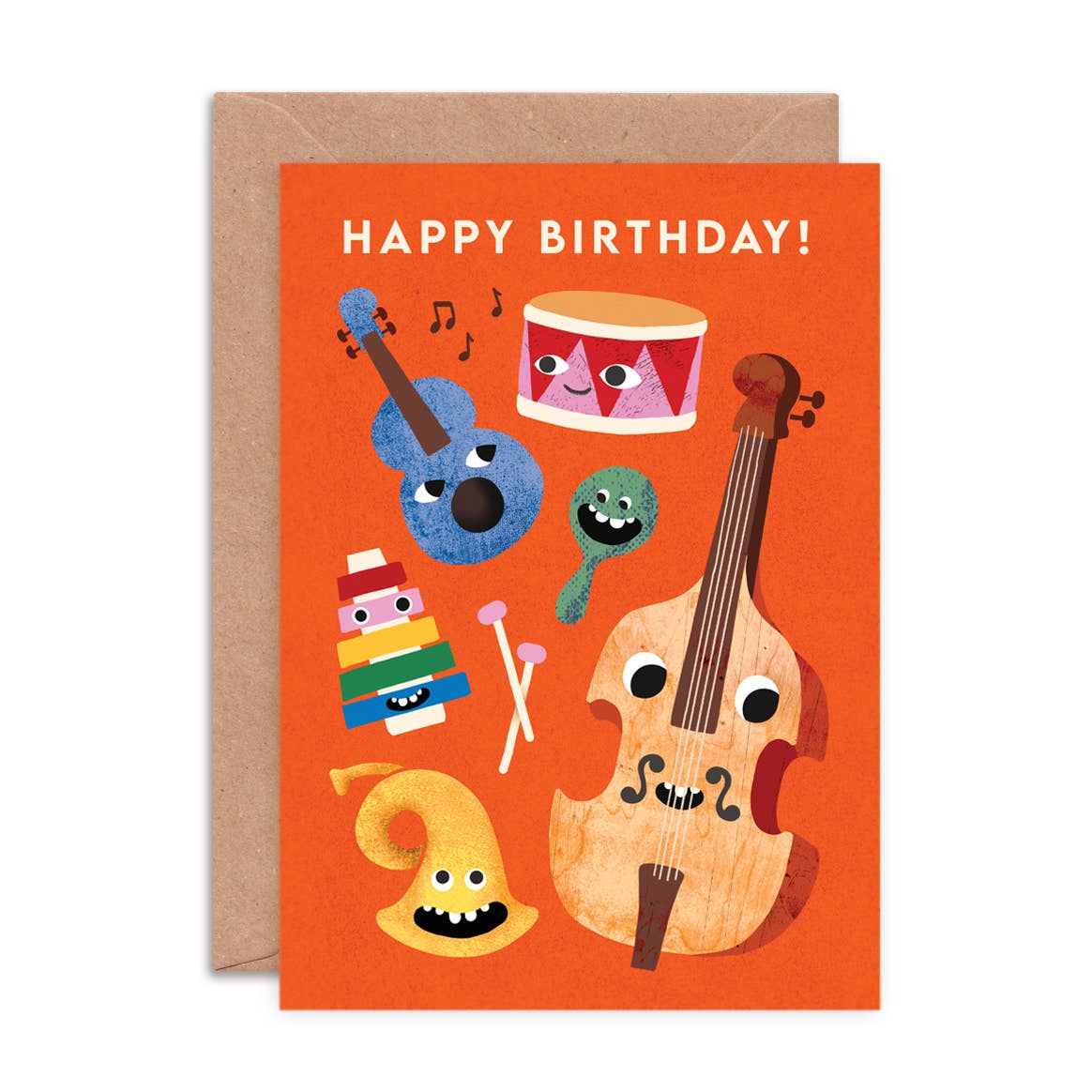 Music Faces Birthday Card | Music Themed Greeting Card - All Good Things