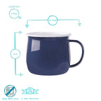Navy Enamel Belly Mug - All Good Things