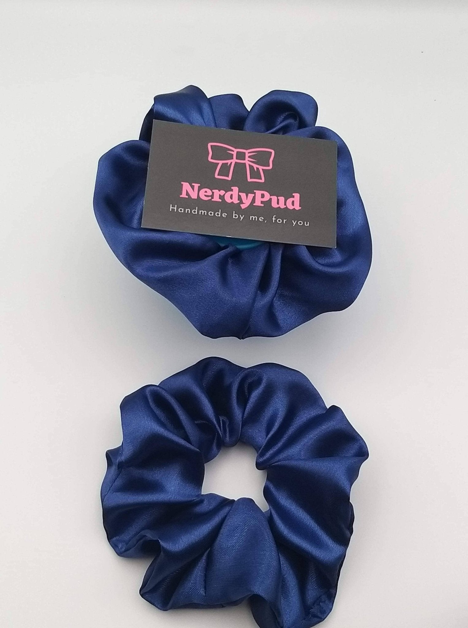 Navy Satin Scrunchie - All Good Things