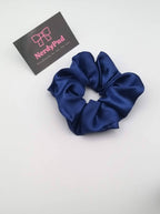 Navy Satin Scrunchie - All Good Things